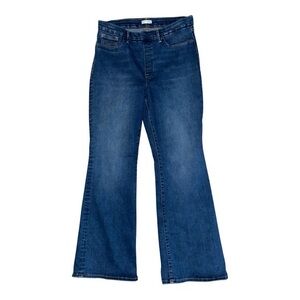 Good American Blue Flare Wide Leg Jeans